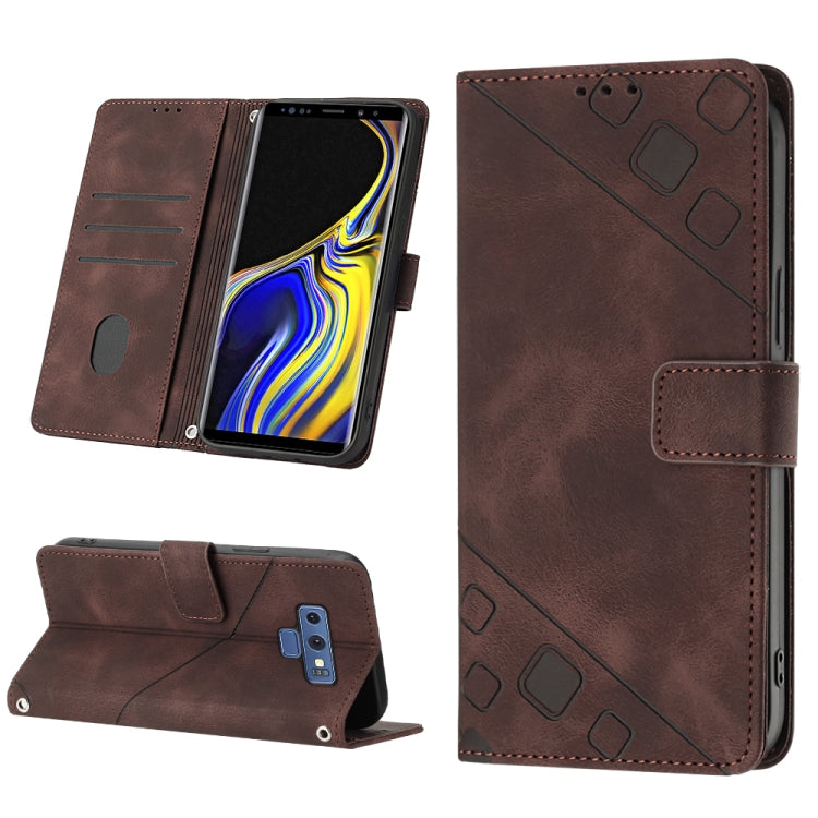 Custodia per telefono in pelle goffrata effetto pelle, For Realme C30s, For Xiaomi Redmi Note 12 4G Global, For Samsung Galaxy Note8, For Samsung Galaxy Note9
