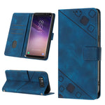 Custodia per telefono in pelle goffrata effetto pelle, For Samsung Galaxy S8, For Samsung Galaxy S8+, For Samsung Galaxy S9