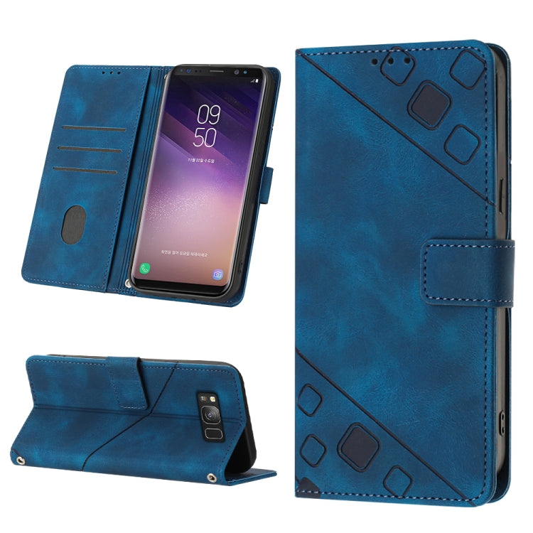 Custodia per telefono in pelle goffrata effetto pelle, For Samsung Galaxy S8, For Samsung Galaxy S8+, For Samsung Galaxy S9