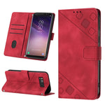 Custodia per telefono in pelle goffrata effetto pelle, For Samsung Galaxy S8, For Samsung Galaxy S8+, For Samsung Galaxy S9