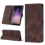 Custodia per telefono in pelle goffrata effetto pelle, For Samsung Galaxy S8, For Samsung Galaxy S8+, For Samsung Galaxy S9