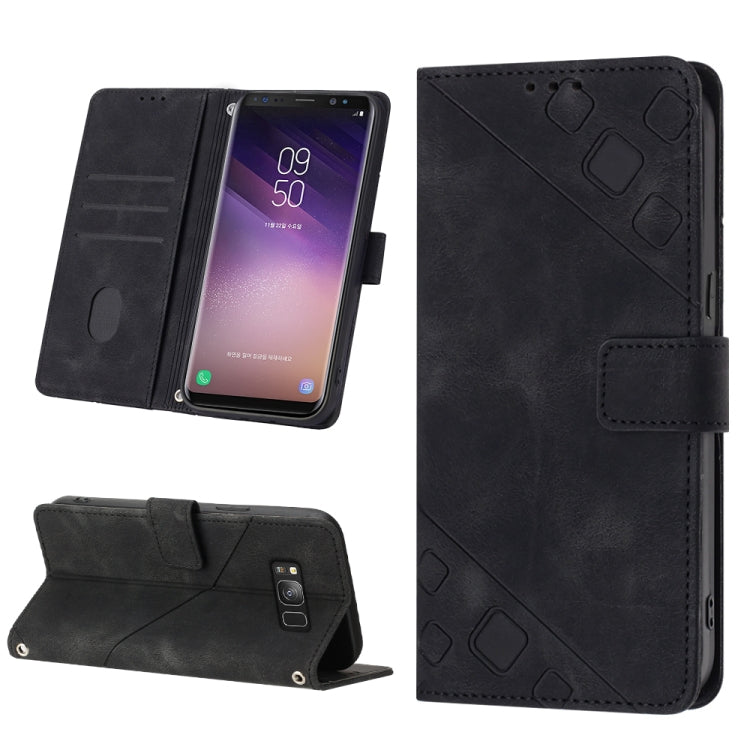 Custodia per telefono in pelle goffrata effetto pelle, For Samsung Galaxy S8, For Samsung Galaxy S8+, For Samsung Galaxy S9