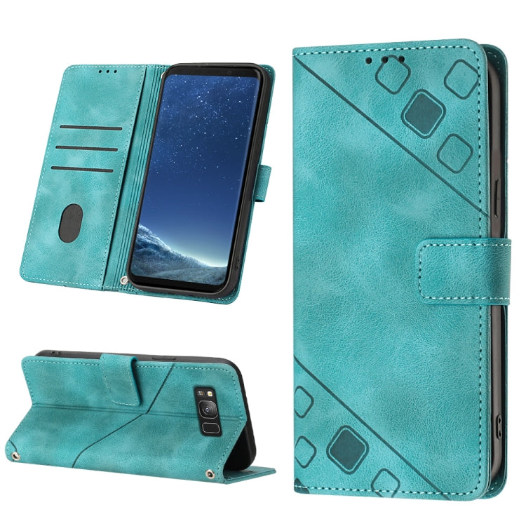 Custodia per telefono in pelle goffrata effetto pelle, For Samsung Galaxy S8, For Samsung Galaxy S8+, For Samsung Galaxy S9