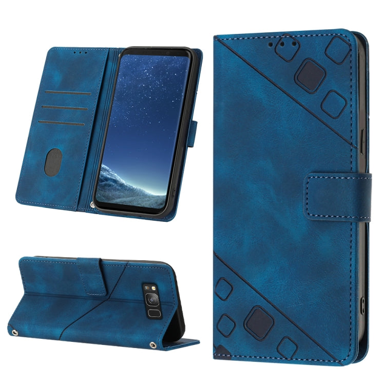 Custodia per telefono in pelle goffrata effetto pelle, For Samsung Galaxy S8, For Samsung Galaxy S8+, For Samsung Galaxy S9