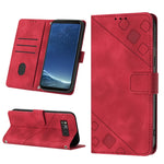 Custodia per telefono in pelle goffrata effetto pelle, For Samsung Galaxy S8, For Samsung Galaxy S8+, For Samsung Galaxy S9