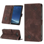 Custodia per telefono in pelle goffrata effetto pelle, For Samsung Galaxy S8, For Samsung Galaxy S8+, For Samsung Galaxy S9