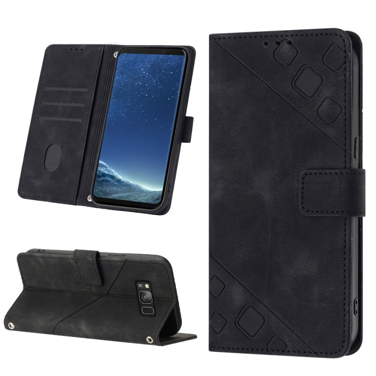 Custodia per telefono in pelle goffrata effetto pelle, For Samsung Galaxy S8, For Samsung Galaxy S8+, For Samsung Galaxy S9