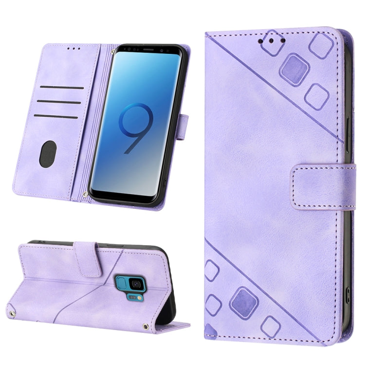 Custodia per telefono in pelle goffrata effetto pelle, For Samsung Galaxy S8, For Samsung Galaxy S8+, For Samsung Galaxy S9