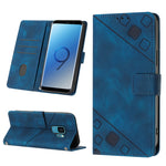 Custodia per telefono in pelle goffrata effetto pelle, For Samsung Galaxy S8, For Samsung Galaxy S8+, For Samsung Galaxy S9