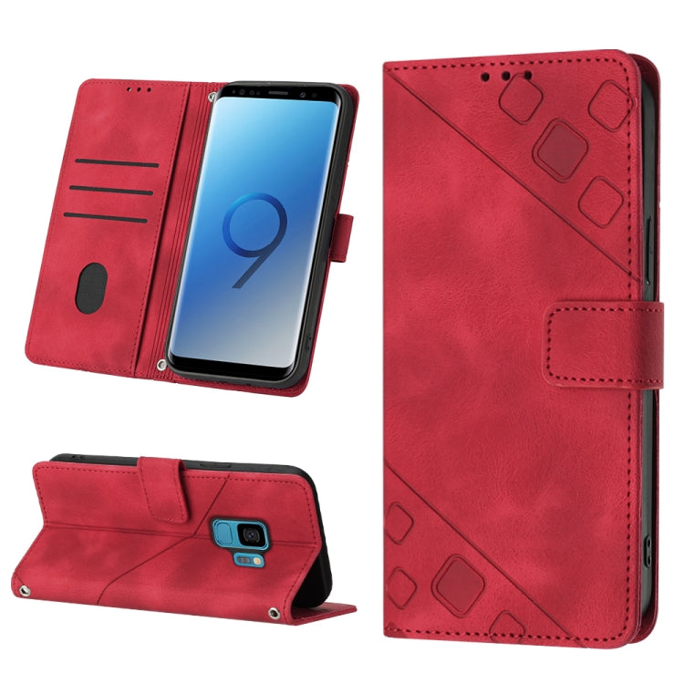 Custodia per telefono in pelle goffrata effetto pelle, For Samsung Galaxy S8, For Samsung Galaxy S8+, For Samsung Galaxy S9