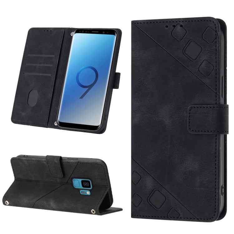 Custodia per telefono in pelle goffrata effetto pelle, For Samsung Galaxy S8, For Samsung Galaxy S8+, For Samsung Galaxy S9