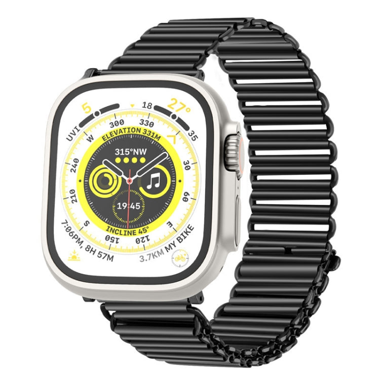 Cinturino in acciaio inossidabile con fibbia a catena, For Apple Watch Ultra 49mm / Series 8&7 45mm / SE 2&6&SE&5&4 44mm / 3&2&1 42mm, For Apple Watch Series 8&7 41mm / SE 2&6&SE&5&4 40mm / 3&2&1 38mm