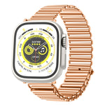 Cinturino in acciaio inossidabile con fibbia a catena, For Apple Watch Ultra 49mm / Series 8&7 45mm / SE 2&6&SE&5&4 44mm / 3&2&1 42mm, For Apple Watch Series 8&7 41mm / SE 2&6&SE&5&4 40mm / 3&2&1 38mm