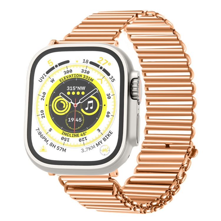Cinturino in acciaio inossidabile con fibbia a catena, For Apple Watch Ultra 49mm / Series 8&7 45mm / SE 2&6&SE&5&4 44mm / 3&2&1 42mm, For Apple Watch Series 8&7 41mm / SE 2&6&SE&5&4 40mm / 3&2&1 38mm