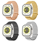Cinturino in acciaio inossidabile con fibbia a catena, For Apple Watch Ultra 49mm / Series 8&7 45mm / SE 2&6&SE&5&4 44mm / 3&2&1 42mm, For Apple Watch Series 8&7 41mm / SE 2&6&SE&5&4 40mm / 3&2&1 38mm