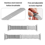 Cinturino in acciaio inossidabile con fibbia a catena, For Apple Watch Ultra 49mm / Series 8&7 45mm / SE 2&6&SE&5&4 44mm / 3&2&1 42mm, For Apple Watch Series 8&7 41mm / SE 2&6&SE&5&4 40mm / 3&2&1 38mm