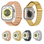 Cinturino in acciaio inossidabile con fibbia a catena, For Apple Watch Ultra 49mm / Series 8&7 45mm / SE 2&6&SE&5&4 44mm / 3&2&1 42mm, For Apple Watch Series 8&7 41mm / SE 2&6&SE&5&4 40mm / 3&2&1 38mm