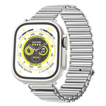 Cinturino in acciaio inossidabile con fibbia a catena, For Apple Watch Ultra 49mm / Series 8&7 45mm / SE 2&6&SE&5&4 44mm / 3&2&1 42mm, For Apple Watch Series 8&7 41mm / SE 2&6&SE&5&4 40mm / 3&2&1 38mm