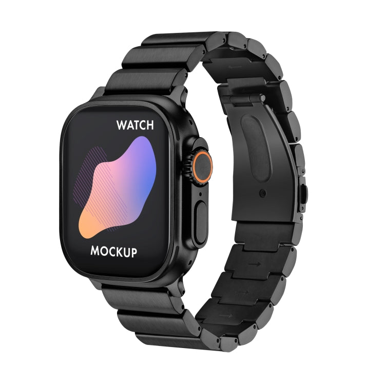Cinturino per orologio in lega di titanio con fibbia piatta, For Apple Watch Ultra 49mm / Series 8&7 45mm / SE 2&6&SE&5&4 44mm / 3&2&1 42mm, For Apple Watch Series 8&7 41mm / SE 2&6&SE&5&4 40mm / 3&2&1 38mm