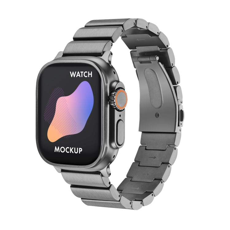 Cinturino per orologio in lega di titanio con fibbia piatta, For Apple Watch Ultra 49mm / Series 8&7 45mm / SE 2&6&SE&5&4 44mm / 3&2&1 42mm, For Apple Watch Series 8&7 41mm / SE 2&6&SE&5&4 40mm / 3&2&1 38mm