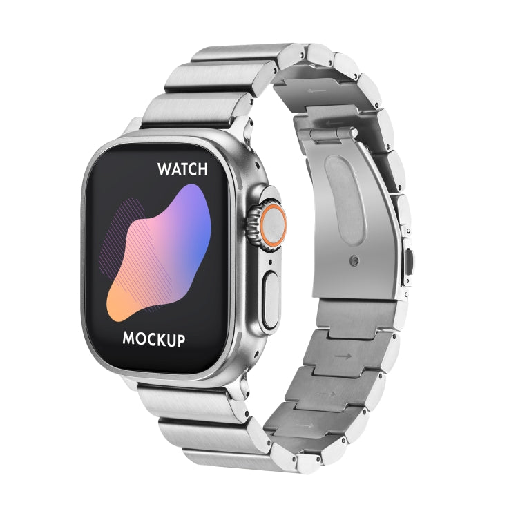 Cinturino per orologio in lega di titanio con fibbia piatta, For Apple Watch Ultra 49mm / Series 8&7 45mm / SE 2&6&SE&5&4 44mm / 3&2&1 42mm, For Apple Watch Series 8&7 41mm / SE 2&6&SE&5&4 40mm / 3&2&1 38mm