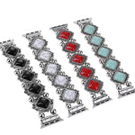 Cinturino per orologio in metallo con pietra di pino retrò, For Apple Watch Ultra 49mm / Series 8&7 45mm / SE 2&6&SE&5&4 44mm / 3&2&1 42mm, For Apple Watch Series 8&7 41mm / SE 2&6&SE&5&4 40mm / 3&2&1 38mm
