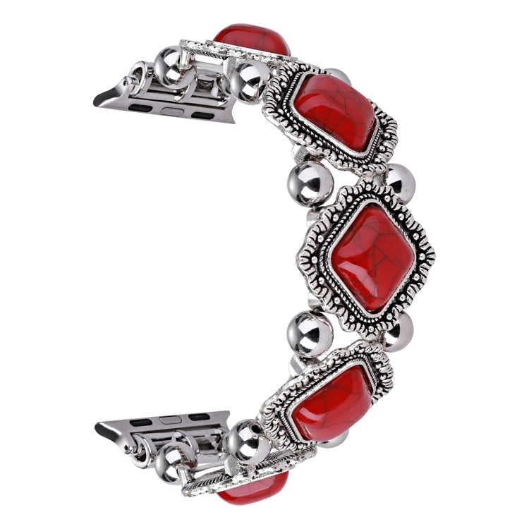 Cinturino per orologio in metallo con pietra di pino retrò, For Apple Watch Ultra 49mm / Series 8&7 45mm / SE 2&6&SE&5&4 44mm / 3&2&1 42mm, For Apple Watch Series 8&7 41mm / SE 2&6&SE&5&4 40mm / 3&2&1 38mm