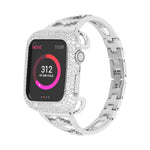 Cinturino per orologio in metallo rame zircone, For Apple Watch Ultra 49mm / Series 8&7 45mm / SE 2&6&SE&5&4 44mm / 3&2&1 42mm, For Apple Watch Series 8&7 41mm / SE 2&6&SE&5&4 40mm / 3&2&1 38mm