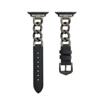 Catena + cinturino in pelle, For Apple Watch Ultra 49mm / Series 8&7 45mm / SE 2&6&SE&5&4 44mm / 3&2&1 42mm, For Apple Watch Series 8&7 41mm / SE 2&6&SE&5&4 40mm / 3&2&1 38mm