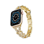 Cinturino in metallo con diamanti a triangolo, For Apple Watch Ultra 49mm / Series 8&7 45mm / SE 2&6&SE&5&4 44mm / 3&2&1 42mm, For Apple Watch Series 8&7 41mm / SE 2&6&SE&5&4 40mm / 3&2&1 38mm