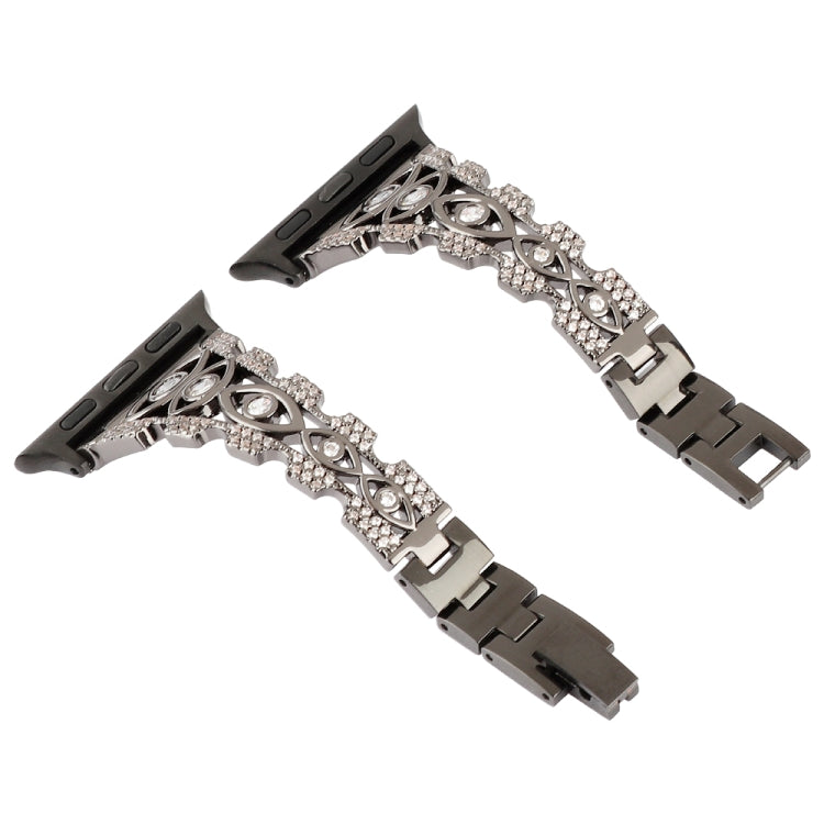 Cinturino per orologio in metallo con occhio di rame, For Apple Watch Ultra 49mm / Series 8&7 45mm / SE 2&6&SE&5&4 44mm / 3&2&1 42mm, For Apple Watch Series 8&7 41mm / SE 2&6&SE&5&4 40mm / 3&2&1 38mm