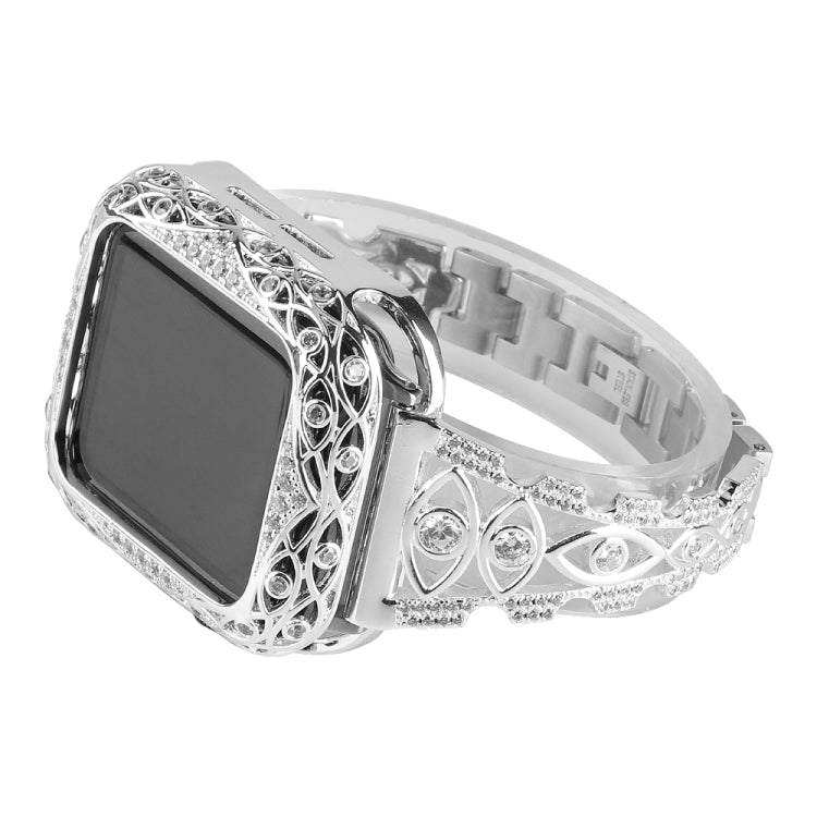 Cinturino per orologio in metallo con occhio di rame, For Apple Watch Ultra 49mm / Series 8&7 45mm / SE 2&6&SE&5&4 44mm / 3&2&1 42mm, For Apple Watch Series 8&7 41mm / SE 2&6&SE&5&4 40mm / 3&2&1 38mm