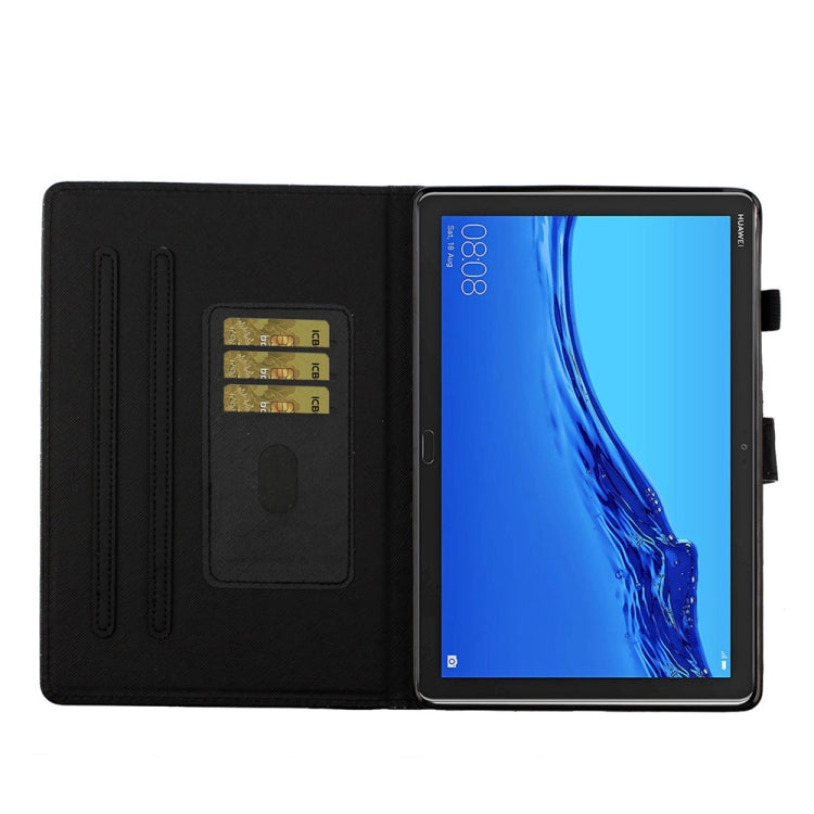 Custodia in pelle con apertura orizzontale in polvere glitterata lucida con supporto e slot per schede e funzione Sleep / Wake-up, For Huawei MediaPad M5 lite, For Lenovo Tab M10 Plus TB-X606F, For Lenovo Tab M10 TB-X605F / X505