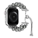 Cinturino per orologio a catena telescopica con perline a doppia fila, For Apple Watch Ultra 49mm / Series 8&7 45mm / SE 2&6&SE&5&4 44mm / 3&2&1 42mm, For Apple Watch Series 8&7 41mm / SE 2&6&SE&5&4 40mm / 3&2&1 38mm