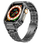 Custodia protettiva per orologio integrata in metallo, For Apple Watch Series SE 2025&6&SE&5&4 44mm, For Apple Watch Ultra 3 / 2 / 1 49mm, For Apple Watch Series 9 / 8 / 7 45mm