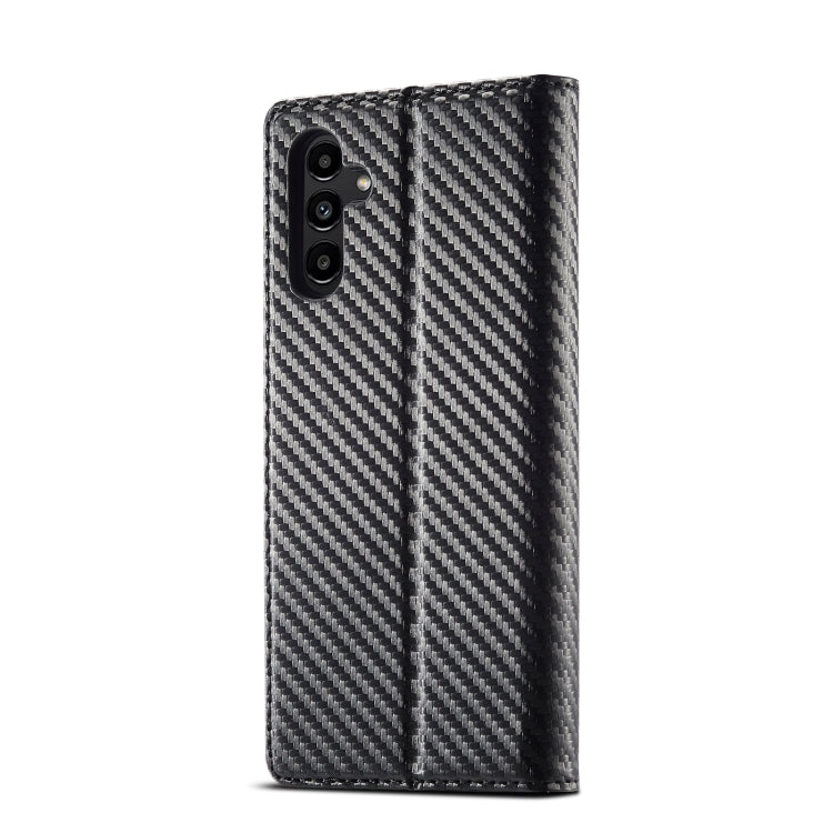 LC.IMEEKE Custodia per telefono in pelle con vibrazione orizzontale PU + TPU in fibra di carbonio, For Samsung Galaxy A24 4G