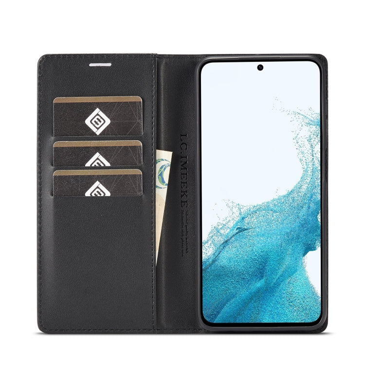 LC.IMEEKE Custodia per telefono in pelle con vibrazione orizzontale PU + TPU in fibra di carbonio, For Samsung Galaxy A24 4G