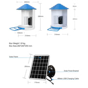 ESCAM PT389 IP66 Impermeabile 2MP PIR Rilevamento movimento Audio bidirezionale Visione notturna Telecamera WiFi con riconoscimento uccelli AI Bird Watching House, PT389