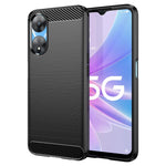 Custodia per telefono TPU in fibra di carbonio con trama spazzolata, For Realme C55, For OPPO A58 5G, For OPPO A58X 5G, For OPPO A78 5G