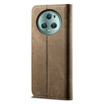 Custodia per telefono in pelle con texture denim, For Honor Magic5, For Honor Magic5 Pro, For Huawei P60/P60 Pro