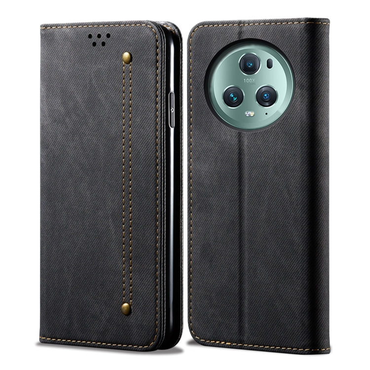 Custodia per telefono in pelle con texture denim, For Honor Magic5, For Honor Magic5 Pro, For Huawei P60/P60 Pro