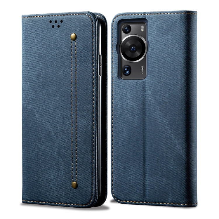 Custodia per telefono in pelle con texture denim, For Honor Magic5, For Honor Magic5 Pro, For Huawei P60/P60 Pro