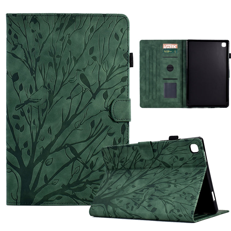 Custodia per tablet PU Fortune Tree Pressure Flower con funzione Wake-up/Sleep, For iPad 10.2 2019 2020 / iPad 10.5 2017 2019, For iPad 10.9 2022 / 2025, For iPad Air / Air 2 / 9.7 2017 2018, For iPad Pro 11 / Air 4 10.9 2020 / Air 5 10.9