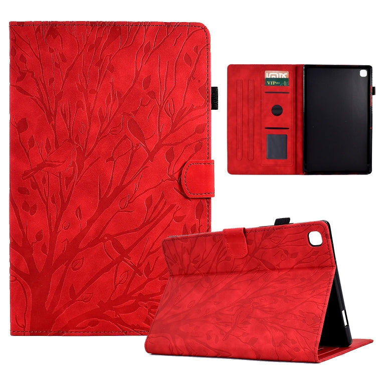 Custodia per tablet PU Fortune Tree Pressure Flower con funzione Wake-up/Sleep, For iPad 10.2 2019 2020 / iPad 10.5 2017 2019, For iPad 10.9 2022 / 2025, For iPad Air / Air 2 / 9.7 2017 2018, For iPad Pro 11 / Air 4 10.9 2020 / Air 5 10.9
