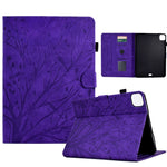 Custodia per tablet PU Fortune Tree Pressure Flower con funzione Wake-up/Sleep, For iPad 10.2 2019 2020 / iPad 10.5 2017 2019, For iPad 10.9 2022 / 2025, For iPad Air / Air 2 / 9.7 2017 2018, For iPad Pro 11 / Air 4 10.9 2020 / Air 5 10.9