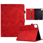 Custodia per tablet PU Fortune Tree Pressure Flower con funzione Wake-up/Sleep, For iPad 10.2 2019 2020 / iPad 10.5 2017 2019, For iPad 10.9 2022 / 2025, For iPad Air / Air 2 / 9.7 2017 2018, For iPad Pro 11 / Air 4 10.9 2020 / Air 5 10.9