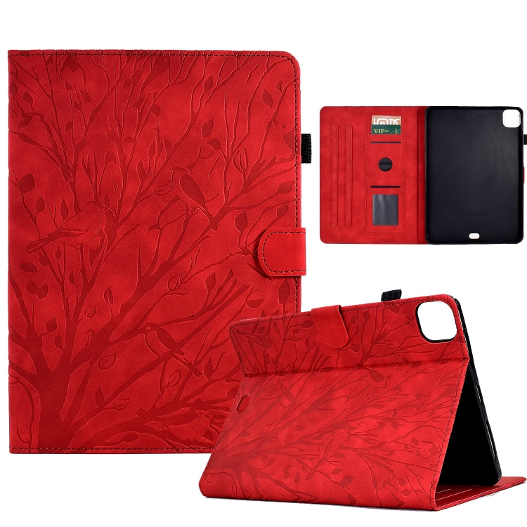 Custodia per tablet PU Fortune Tree Pressure Flower con funzione Wake-up/Sleep, For iPad 10.2 2019 2020 / iPad 10.5 2017 2019, For iPad 10.9 2022 / 2025, For iPad Air / Air 2 / 9.7 2017 2018, For iPad Pro 11 / Air 4 10.9 2020 / Air 5 10.9