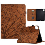 Custodia per tablet PU Fortune Tree Pressure Flower con funzione Wake-up/Sleep, For iPad 10.2 2019 2020 / iPad 10.5 2017 2019, For iPad 10.9 2022 / 2025, For iPad Air / Air 2 / 9.7 2017 2018, For iPad Pro 11 / Air 4 10.9 2020 / Air 5 10.9