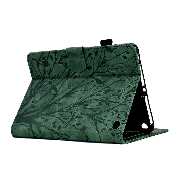 Custodia per tablet PU Fortune Tree Pressure Flower con funzione Wake-up/Sleep, For Amazon Fire HD 8 / HD 8 Plus 2020 2022, For Amazon Kindle 11th 2022, For Amazon Fire HD 10 Plus / HD 10 2021, For Amazon Fire 7 2015 2017 2019