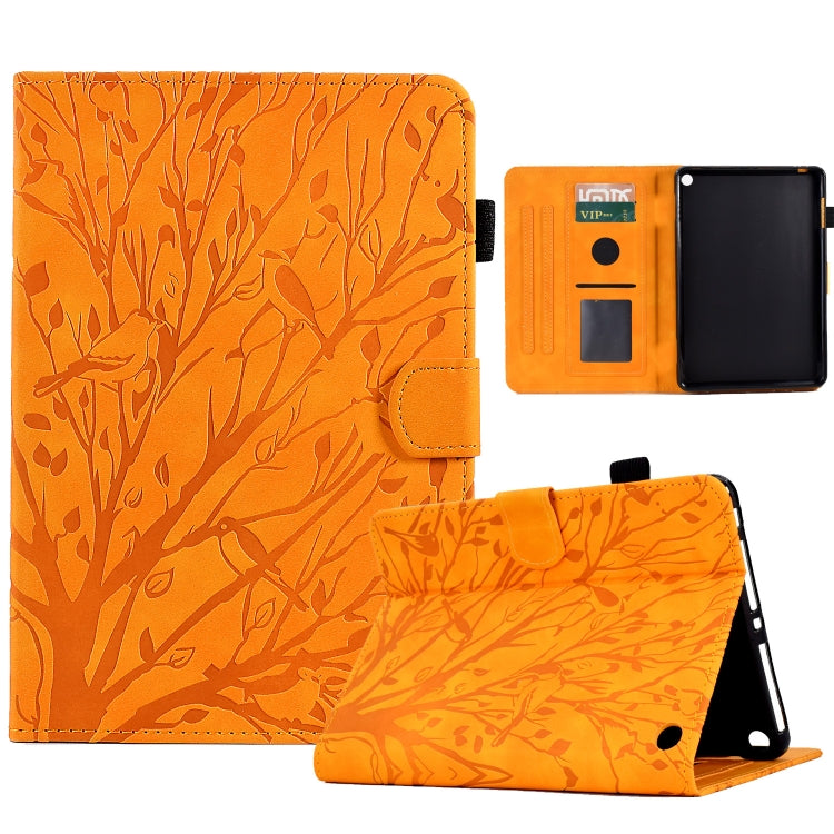 Custodia per tablet PU Fortune Tree Pressure Flower con funzione Wake-up/Sleep, For Amazon Fire HD 8 / HD 8 Plus 2020 2022, For Amazon Kindle 11th 2022, For Amazon Fire HD 10 Plus / HD 10 2021, For Amazon Fire 7 2015 2017 2019